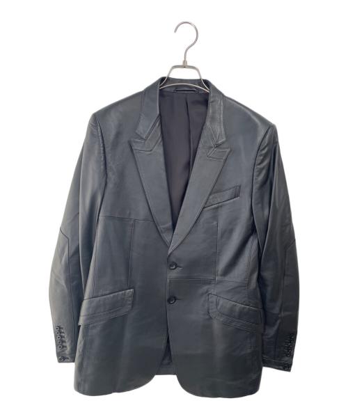 PAUL SMITH（ポールスミス）PAUL SMITH (ポールスミス) シープレザーテーラードジャケット ブラック サイズ:Lの古着・服飾アイテム