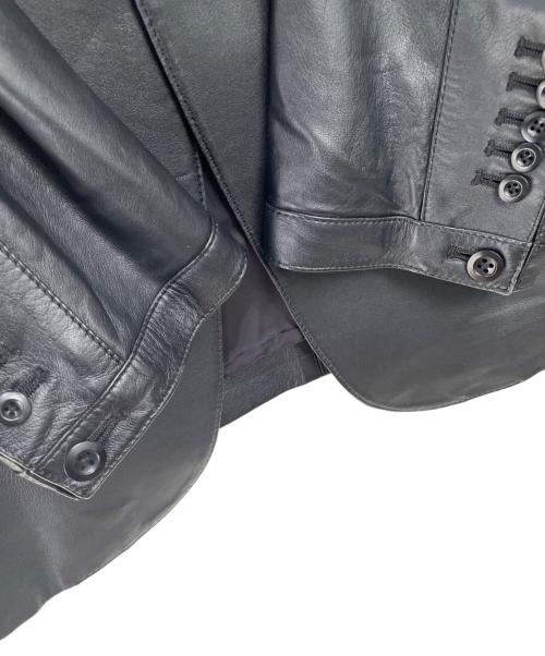 PAUL SMITH（ポールスミス）PAUL SMITH (ポールスミス) シープレザーテーラードジャケット ブラック サイズ:Lの古着・服飾アイテム