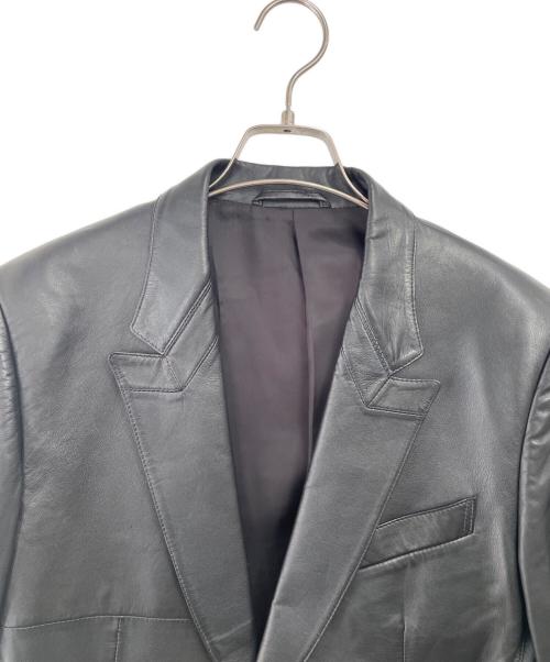 PAUL SMITH（ポールスミス）PAUL SMITH (ポールスミス) シープレザーテーラードジャケット ブラック サイズ:Lの古着・服飾アイテム