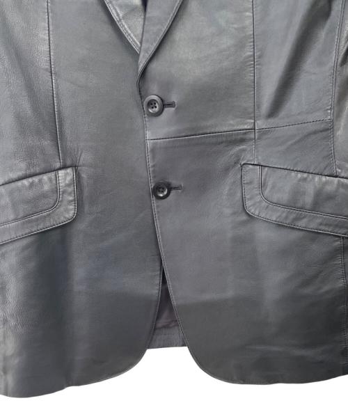 PAUL SMITH（ポールスミス）PAUL SMITH (ポールスミス) シープレザーテーラードジャケット ブラック サイズ:Lの古着・服飾アイテム