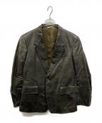 Paul Smith COLLECTIONポールスミス コレクション）の古着「カウレザーテーラードジャケット」｜ブラック