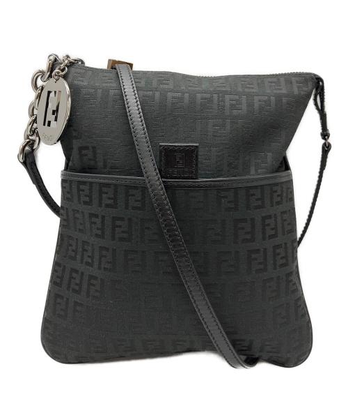 FENDI（フェンディ）FENDI (フェンディ) ズッキーノ柄 ショルダーバッグ ブラックの古着・服飾アイテム