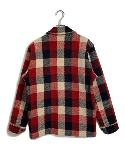TENDERLOIN（テンダーロイン）TENDERLOIN (テンダーロイン) バッファローチェック ウールジャケット レッド×アイボリー サイズ:Sの古着・服飾アイテム