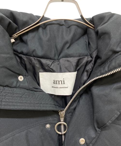 AMI Alexandre Mattiussi（アミアレクサンドルマテュッシ）AMI Alexandre Mattiussi (アミアレクサンドルマテュッシ) ポリエステルキャンバス オーバーサイズダウンジャケット ブラック サイズ:M-Lの古着・服飾アイテム