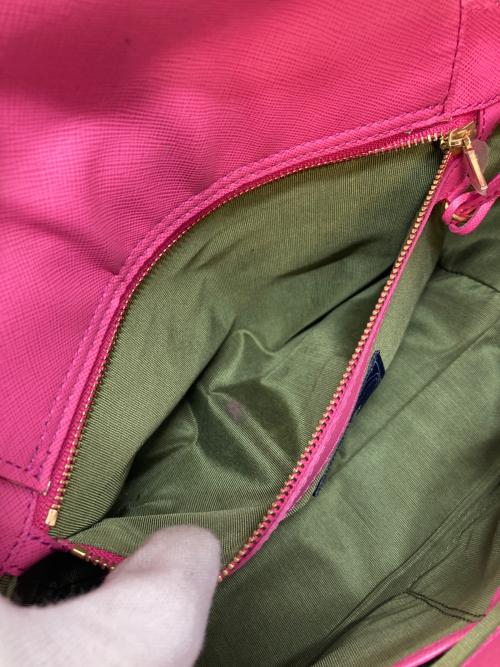 A.D.M.J.（エーディーエムジェイ）A.D.M.J. (エーディーエムジェイ) パイソンハンドバッグ　 アイボリー×ピンク サイズ:実寸参照の古着・服飾アイテム