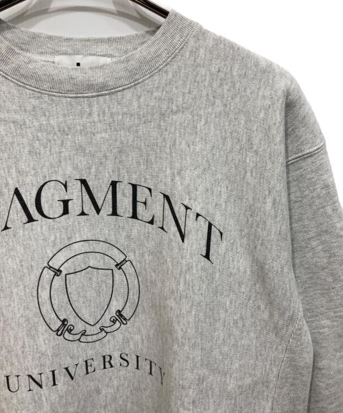 FRAGMENT UNIVERSITY（フラグメント ユニバーシティ）FRAGMENT UNIVERSITY (フラグメント ユニバーシティ) カレッジスウェット グレー サイズ:Lの古着・服飾アイテム