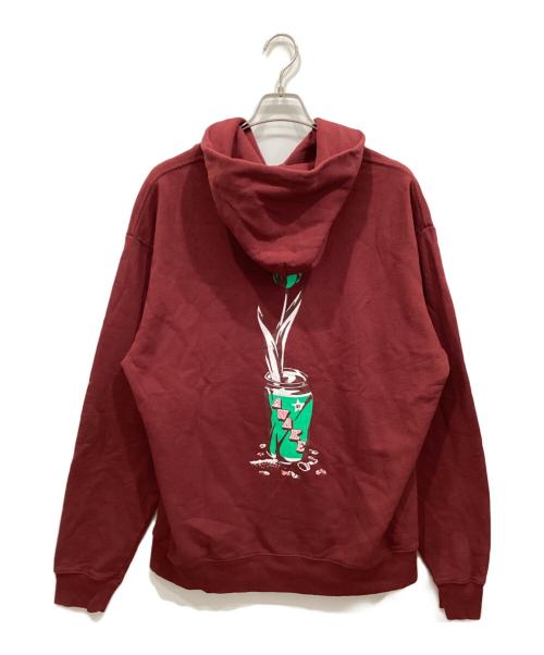 AWAKE（アウェイク）AWAKE (アウェイク) WASTED YOUTH (ウエステッド ユース) FLOWER CAN HOODIE バーガンディー サイズ:Lの古着・服飾アイテム