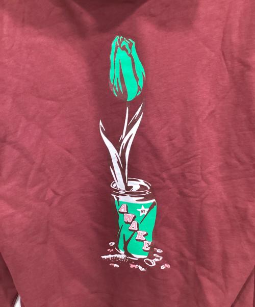AWAKE（アウェイク）AWAKE (アウェイク) WASTED YOUTH (ウエステッド ユース) FLOWER CAN HOODIE バーガンディー サイズ:Lの古着・服飾アイテム