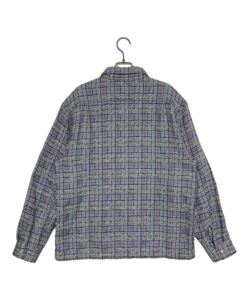 SUPREME（シュプリーム）SUPREME (シュプリーム) Boucle Zip Up Shirt ブルー サイズ:Lの古着・服飾アイテム