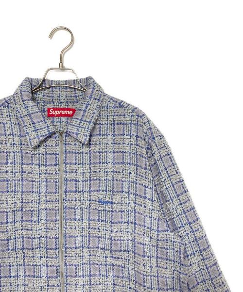 SUPREME（シュプリーム）SUPREME (シュプリーム) Boucle Zip Up Shirt ブルー サイズ:Lの古着・服飾アイテム