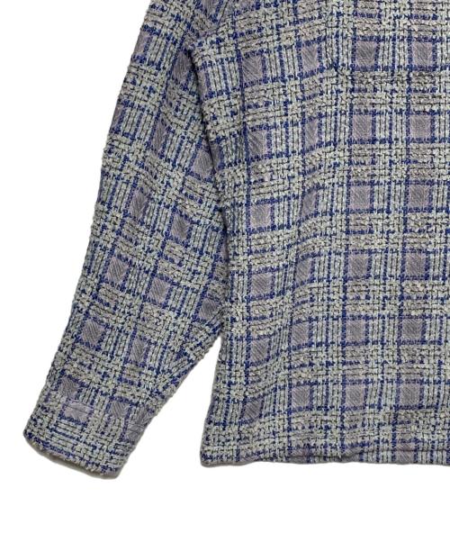 SUPREME（シュプリーム）SUPREME (シュプリーム) Boucle Zip Up Shirt ブルー サイズ:Lの古着・服飾アイテム