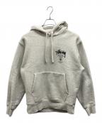 stussyステューシー）の古着「WORLD TOUR HOODIE」｜ライトグレー