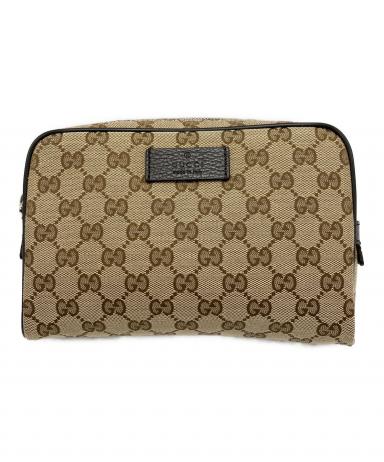 中古・古着通販】GUCCI (グッチ) GGキャンバスウエストバッグ ベージュ