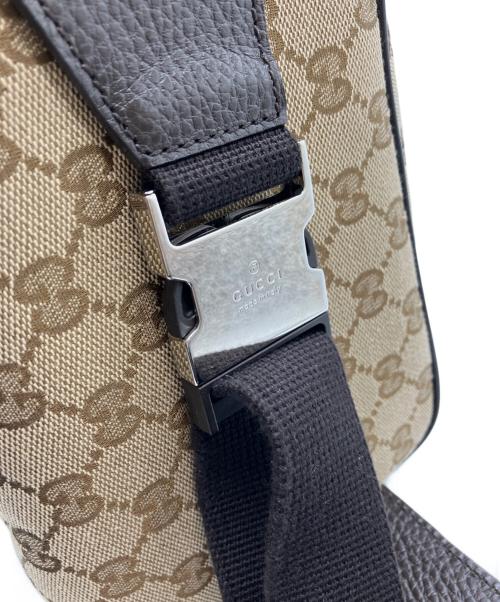 GUCCI（グッチ）GUCCI (グッチ) GGキャンバスウエストバッグ ベージュの古着・服飾アイテム