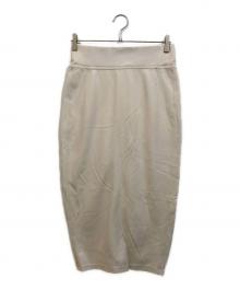 MaxMara LEISURE（マックスマーラレジャー）の古着「フロントジップスカート」｜ホワイト