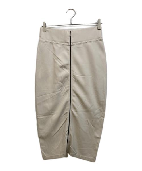 MaxMara LEISURE（マックスマーラレジャー）MaxMara LEISURE (マックスマーラレジャー) フロントジップスカート ホワイト サイズ:Sの古着・服飾アイテム