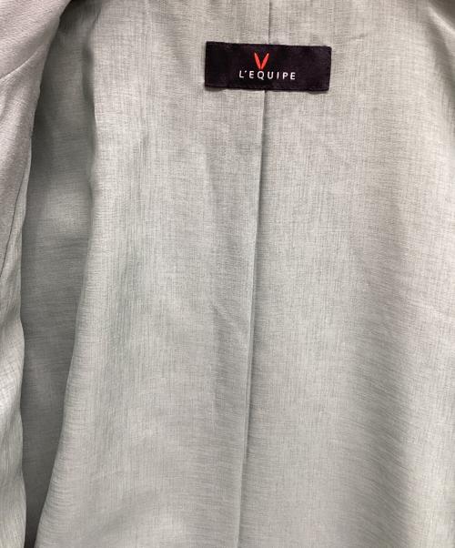 L'EQUIPE（レキップ）L'EQUIPE (レキップ) グログランステンカラーコート ライトグリーン サイズ:38 未使用品の古着・服飾アイテム