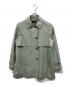 L'EQUIPE（レキップ）の古着「グログランステンカラーコート」｜ライトグリーン