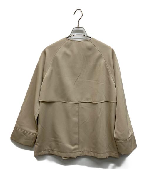 LAUTRE AMONT（ロートレアモン）LAUTRE AMONT (ロートレアモン) 防シワノーカラージャケット ベージュ サイズ:38の古着・服飾アイテム