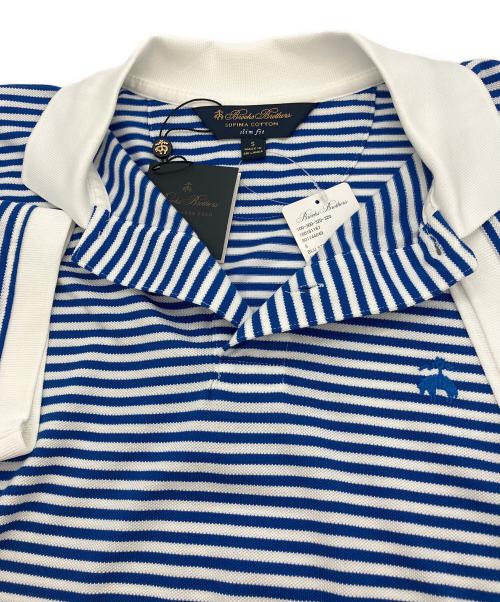 BROOKS BROTHERS（ブルックスブラザーズ）BROOKS BROTHERS (ブルックスブラザーズ) ポロシャツ ホワイト×ブルー サイズ:Sの古着・服飾アイテム