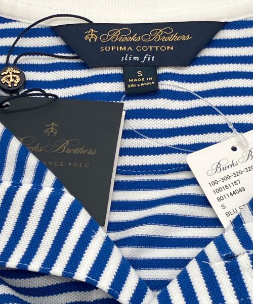 BROOKS BROTHERS（ブルックスブラザーズ）BROOKS BROTHERS (ブルックスブラザーズ) ポロシャツ ホワイト×ブルー サイズ:Sの古着・服飾アイテム