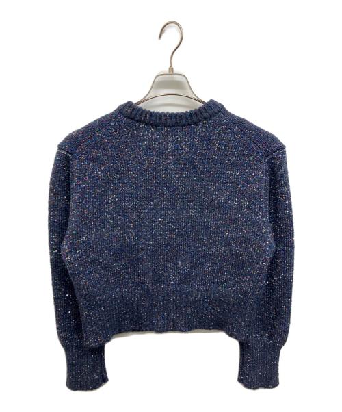 ARPEGE STORY（アルページュストーリー）Arpege story (アルページュストーリー) スパンコールニットジャケット ネイビー サイズ:2 未使用品の古着・服飾アイテム