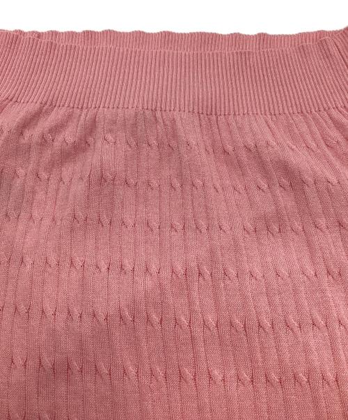 POLO RALPH LAUREN（ポロ・ラルフローレン）POLO RALPH LAUREN (ポロ・ラルフローレン) ケーブルニット ピンク サイズ:ｌの古着・服飾アイテム