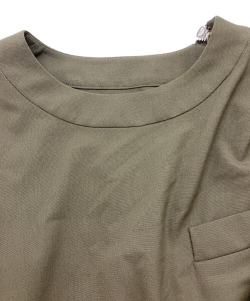 sacai（サカイ）sacai (サカイ) ウール混 オーバーサイズシャツ　21SS　21-02552Ｍ オリーブ サイズ:3の古着・服飾アイテム