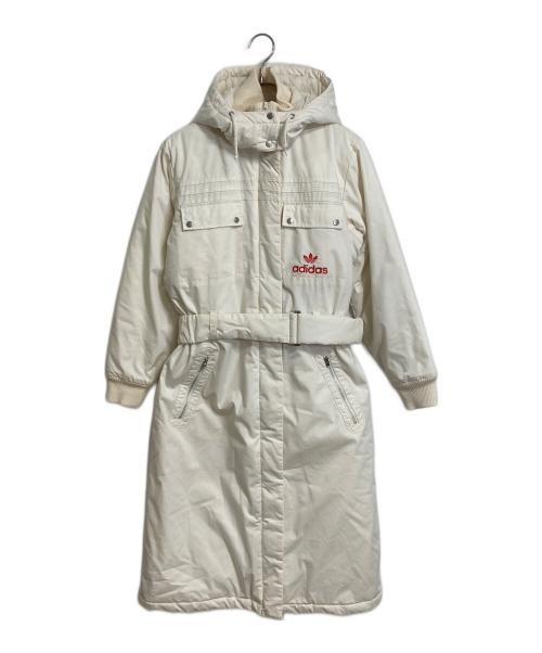 adidas（アディダス）adidas (アディダス) 中綿コート　ロングコート ホワイト サイズ:Mの古着・服飾アイテム