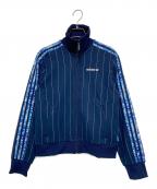 adidas×LIBERTY LONDONアディダス×リバティ ロンドン）の古着「トーナル ブロックド トラックトップ」｜ネイビー