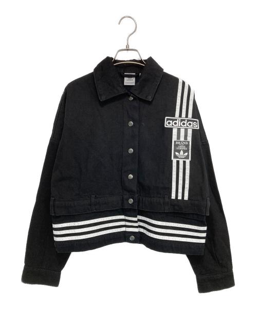 adidas（アディダス）adidas (アディダス) アディブレイク デニム 2-In-1 トラックトップ ブラック サイズ:Sの古着・服飾アイテム