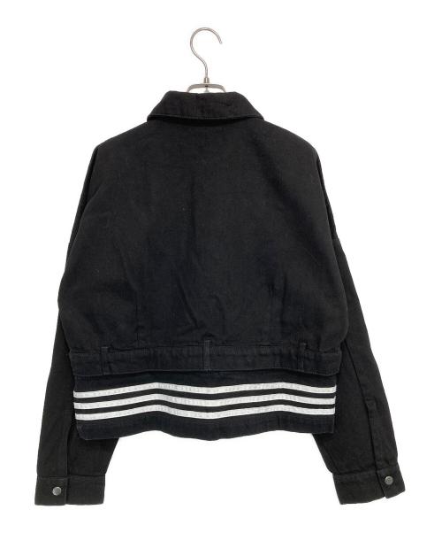 adidas（アディダス）adidas (アディダス) アディブレイク デニム 2-In-1 トラックトップ ブラック サイズ:Sの古着・服飾アイテム