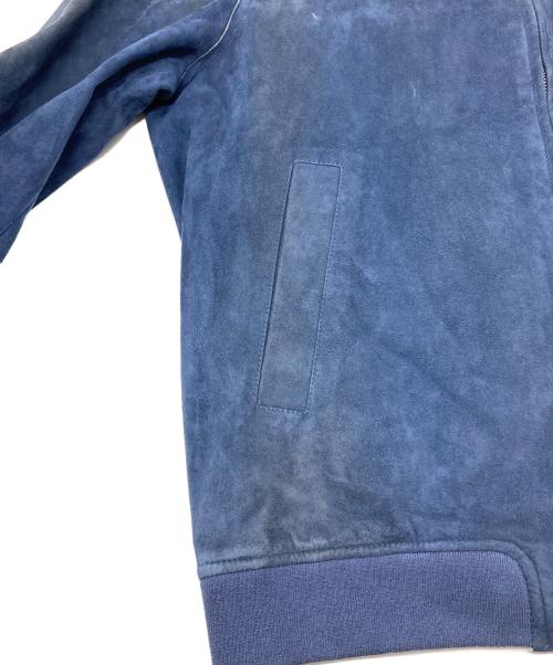 HERNO（ヘルノ）HERNO (ヘルノ) ボンディングゴートスエードジップアップブルゾン　レザージャケット　アウター　イタリア製　ヤギ革 ネイビー サイズ:50の古着・服飾アイテム