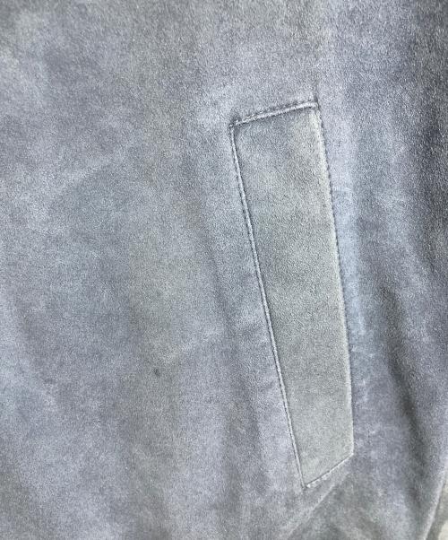 HERNO（ヘルノ）HERNO (ヘルノ) ボンディングゴートスエードジップアップブルゾン　レザージャケット　アウター　イタリア製　ヤギ革 ネイビー サイズ:50の古着・服飾アイテム