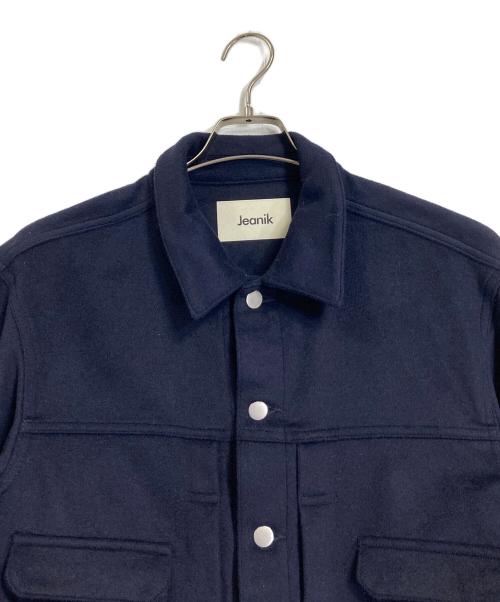 Jeanik（ジーニック）Jeanik (ジーニック) ウールカシミア ジャケット 2rdタイプ　日本製 ネイビー サイズ:Lの古着・服飾アイテム