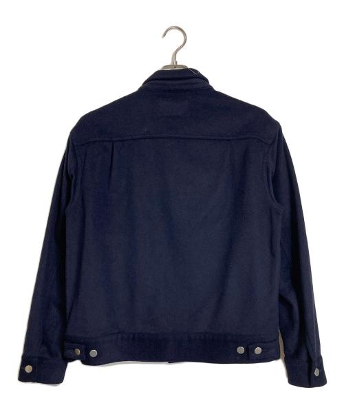 Jeanik（ジーニック）Jeanik (ジーニック) ウールカシミア ジャケット 2rdタイプ　日本製 ネイビー サイズ:Lの古着・服飾アイテム