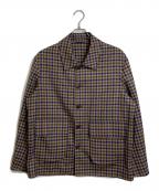 gabo NAPOLIガボナポリ）の古着「ウールチェックジャケット　シャツジャケット　」｜ブラウン×ブルー