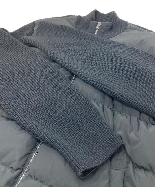 HERNO（ヘルノ）HERNO (ヘルノ) ポリエステル×5ゲージウールハイブリッドダウンニットブルゾン ブラック サイズ:52の古着・服飾アイテム