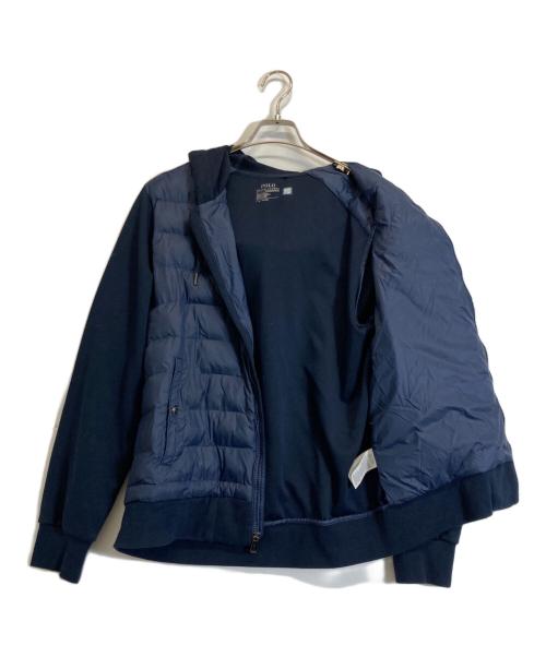 POLO RALPH LAUREN（ポロ・ラルフローレン）POLO RALPH LAUREN (ポロ・ラルフローレン) 中綿フーデッドジャケット ネイビー サイズ:Lの古着・服飾アイテム