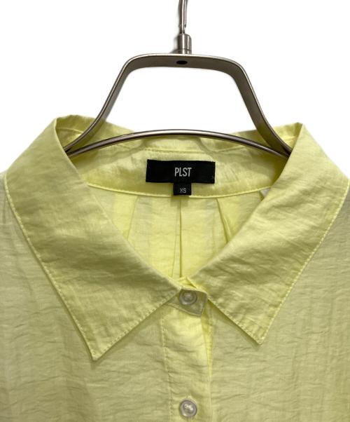 PLST（プラステ）PLST (プラステ) シアークロップドシャツ イエロー サイズ:XSの古着・服飾アイテム