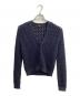 theory（セオリー）の古着「Rounded Cotton Cable Cardigan」｜ネイビー