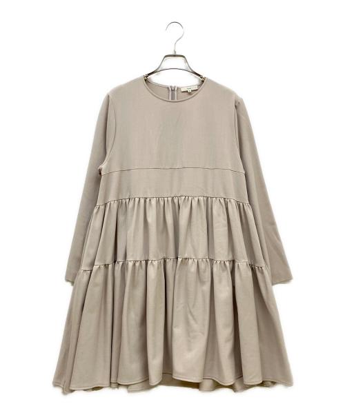 YORI（ヨリ）YORI (ヨリ) ティアードロングブラウス ベージュ サイズ:38の古着・服飾アイテム