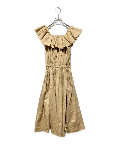 OBLI（オブリ）OBLI (オブリ) オフショルダーワンピース ベージュ サイズ:FREEの古着・服飾アイテム