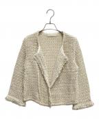 ESTNATIONエストネーション）の古着「ツイードジャケット」｜ベージュ
