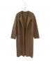 MUSE de Deuxieme Classe（ミューズ ドゥーズィエム クラス）の古着「victorian リバーロングノーカラーコート」｜ブラウン
