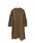 MUSE de Deuxieme Classe (ミューズ ドゥーズィエム クラス) victorian リバーロングノーカラーコート ブラウン サイズ:38：18000円