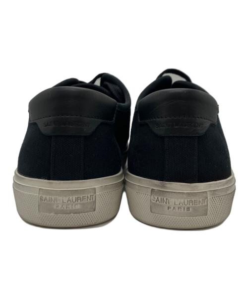 Saint Laurent Paris（サンローランパリ）Saint Laurent Paris (サンローランパリ) サイドロゴキャンバススニーカー ブラック サイズ:43の古着・服飾アイテム