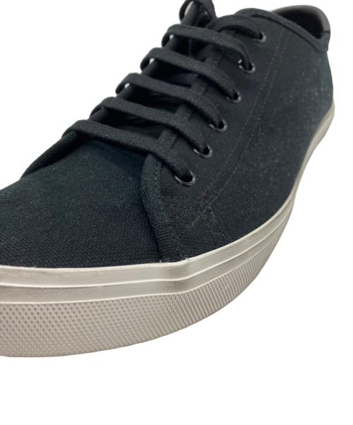 Saint Laurent Paris（サンローランパリ）Saint Laurent Paris (サンローランパリ) サイドロゴキャンバススニーカー ブラック サイズ:43の古着・服飾アイテム