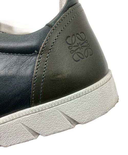 LOEWE（ロエベ）LOEWE (ロエベ) アナグラムレザーローカットスニーカー グリーン サイズ:40の古着・服飾アイテム