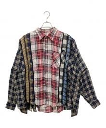 Rebuild by Needles（リビルドバイニードルス）の古着「Flannel Shirt - 7 Cuts Zipped Wide Shirt」｜マルチカラー